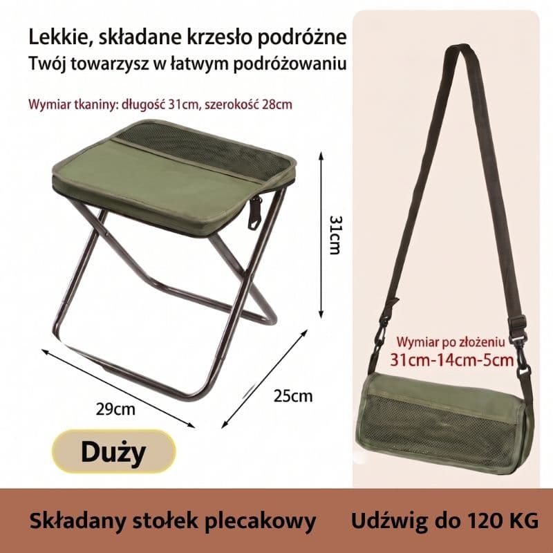 PocketChair: pełne bezpieczeństwo i stabilność nawet przy obciążeniu 120 kg